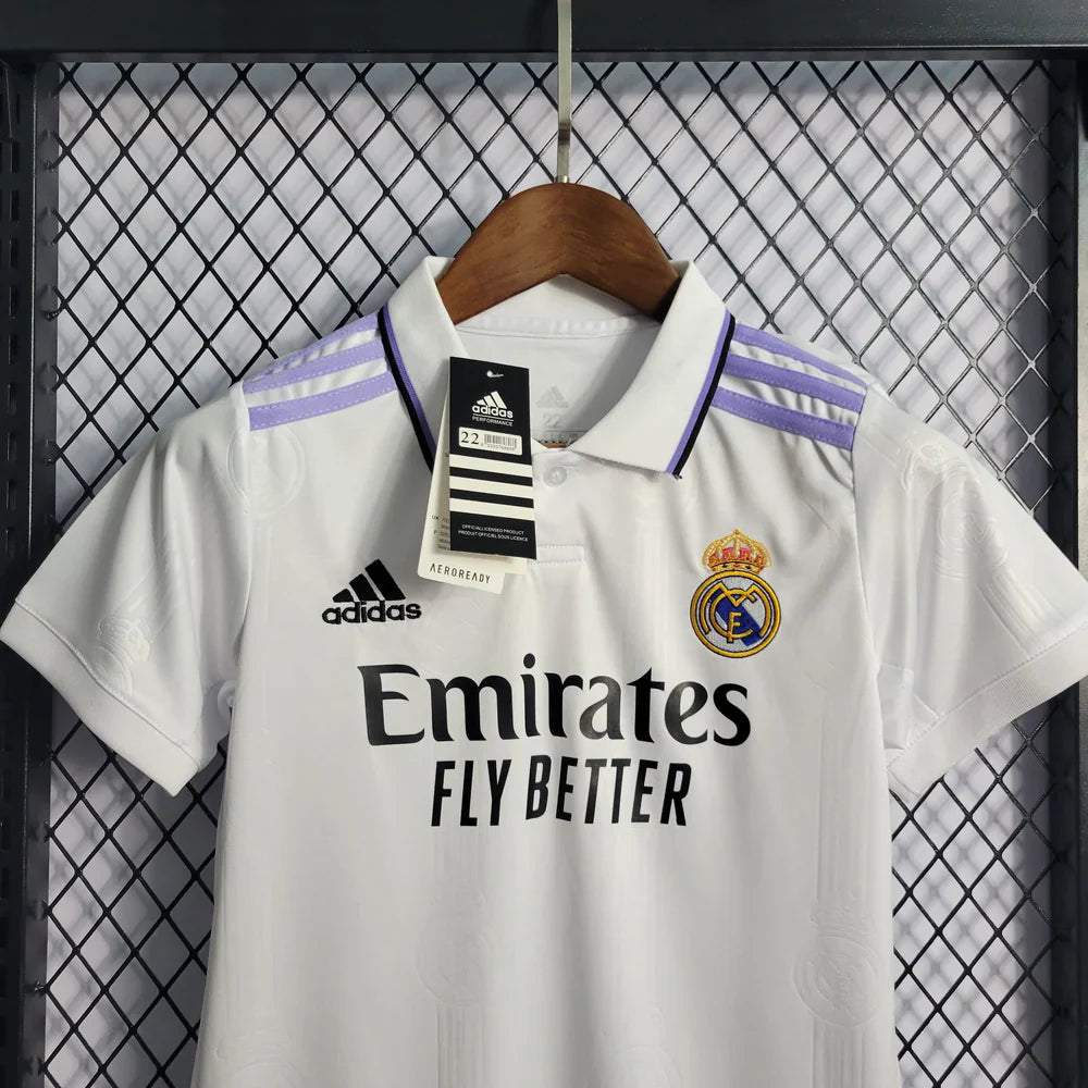 Real Madrid 2022/2023 Kids’ Home Football Jersey