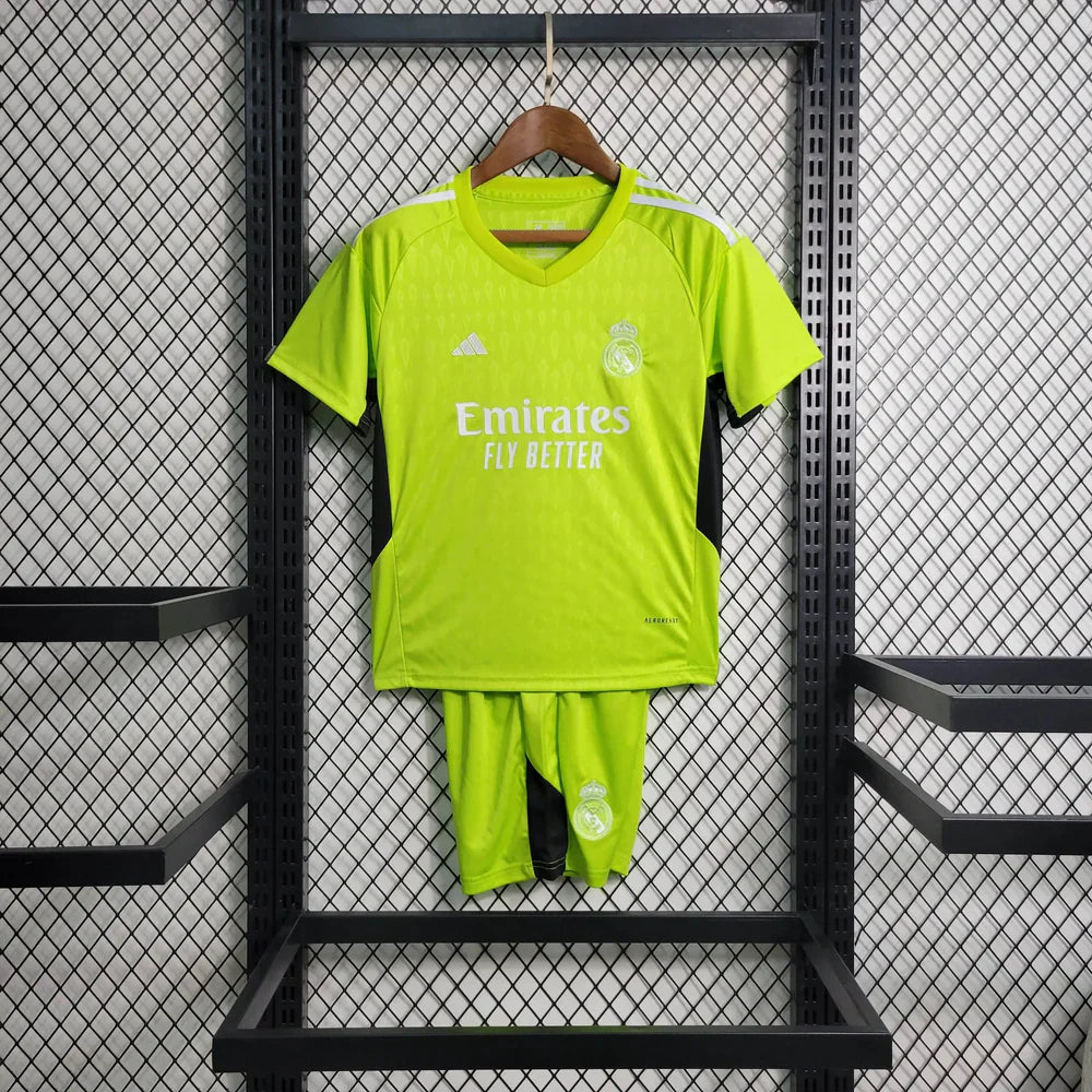 Real Madrid 23/24 Goalkeeper Green Jersey Kids