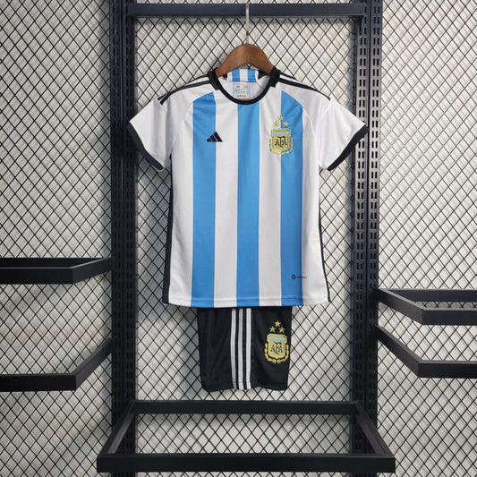 Argentina 2022 World Cup Home Jersey Kids
