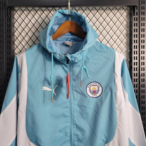 Manchester City Windbreaker Jacket 2023/2024 – Blue & White Edition