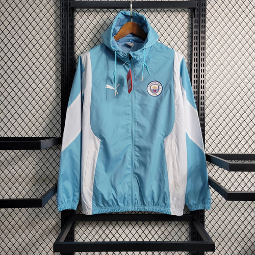 Manchester City Windbreaker Jacket 2023/2024 – Blue & White Edition