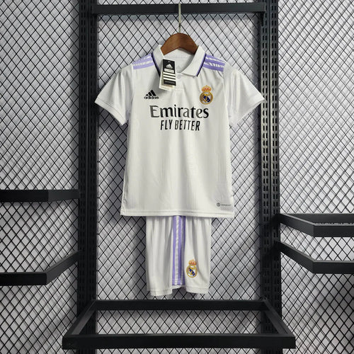 Real Madrid 2022/2023 Kids’ Home Football Jersey